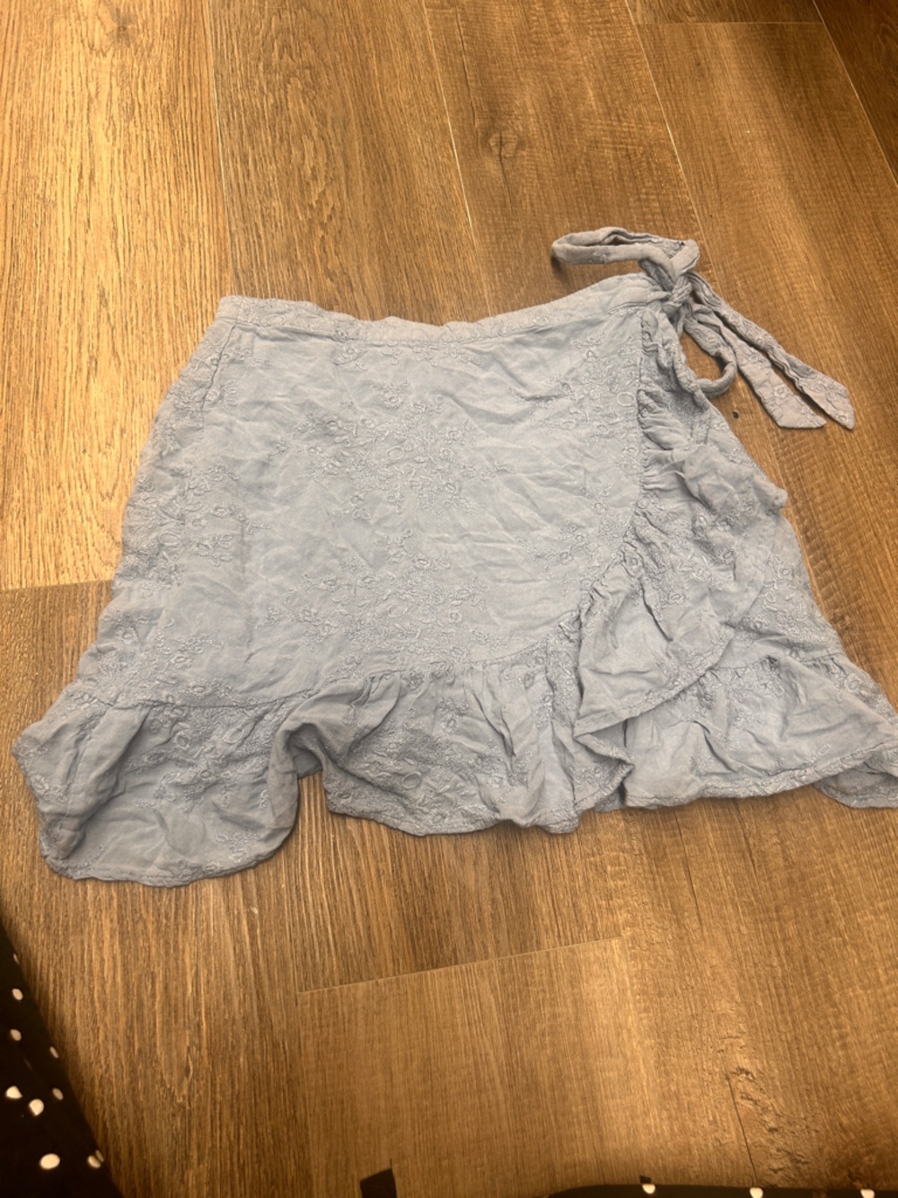 Lost + Wander Pale Blue Eyelet Wrap with zip on side